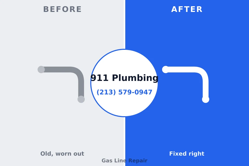 Before and after: plumbing repair Lincoln Village, OH